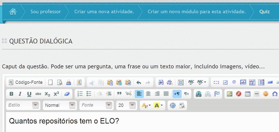 Questões do vídeo quiz Figura 3 -Tela final do vídeo quiz